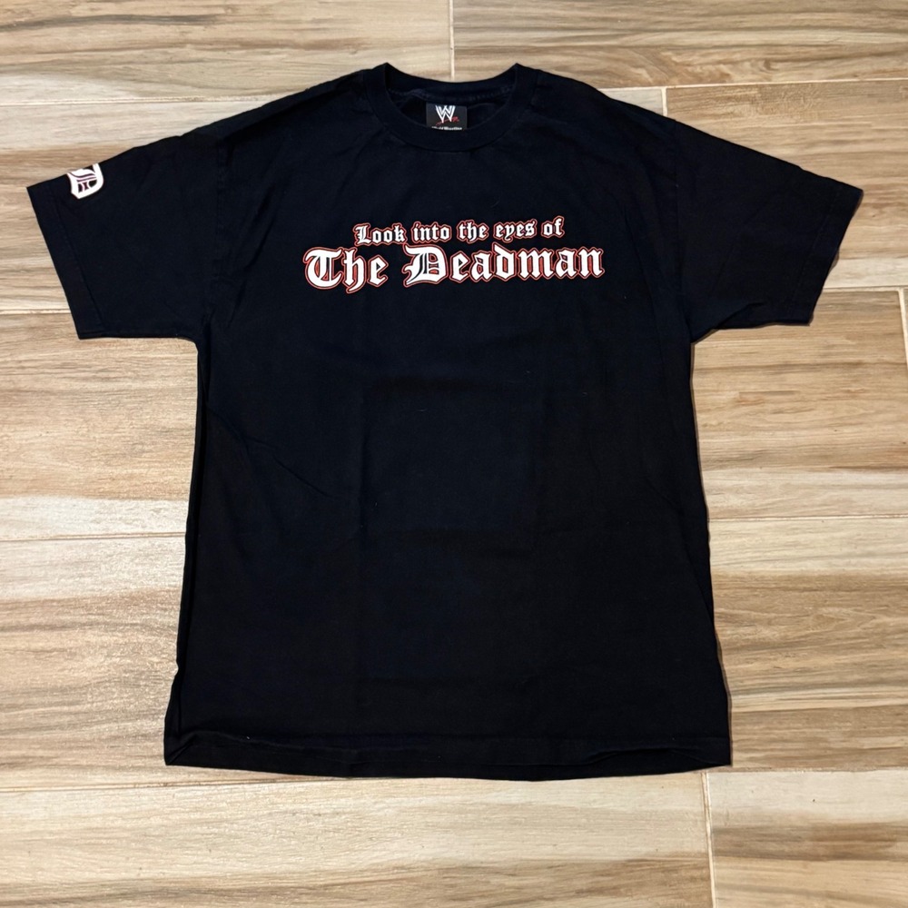 WWE The Undertaker The Deadman Graphic T-Shirt Mens Large Black Wrestling Tee